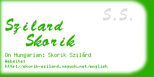szilard skorik business card