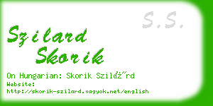 szilard skorik business card